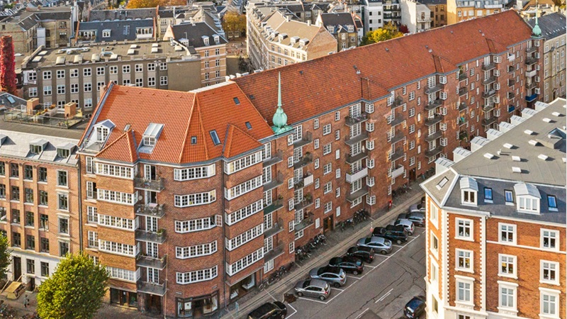 Foto af facaden på Stockholmsgade
